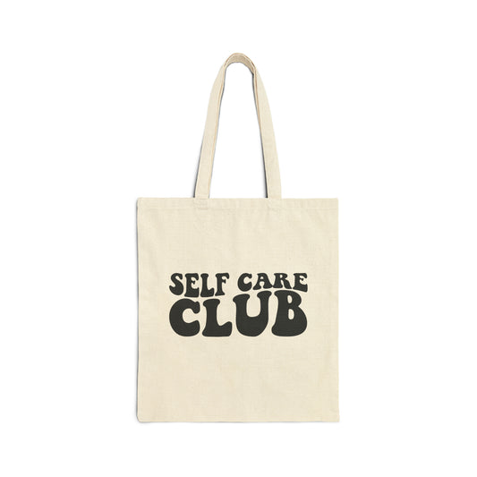 SELF CARE CLUB (Cotton Canvas Tote Bag)